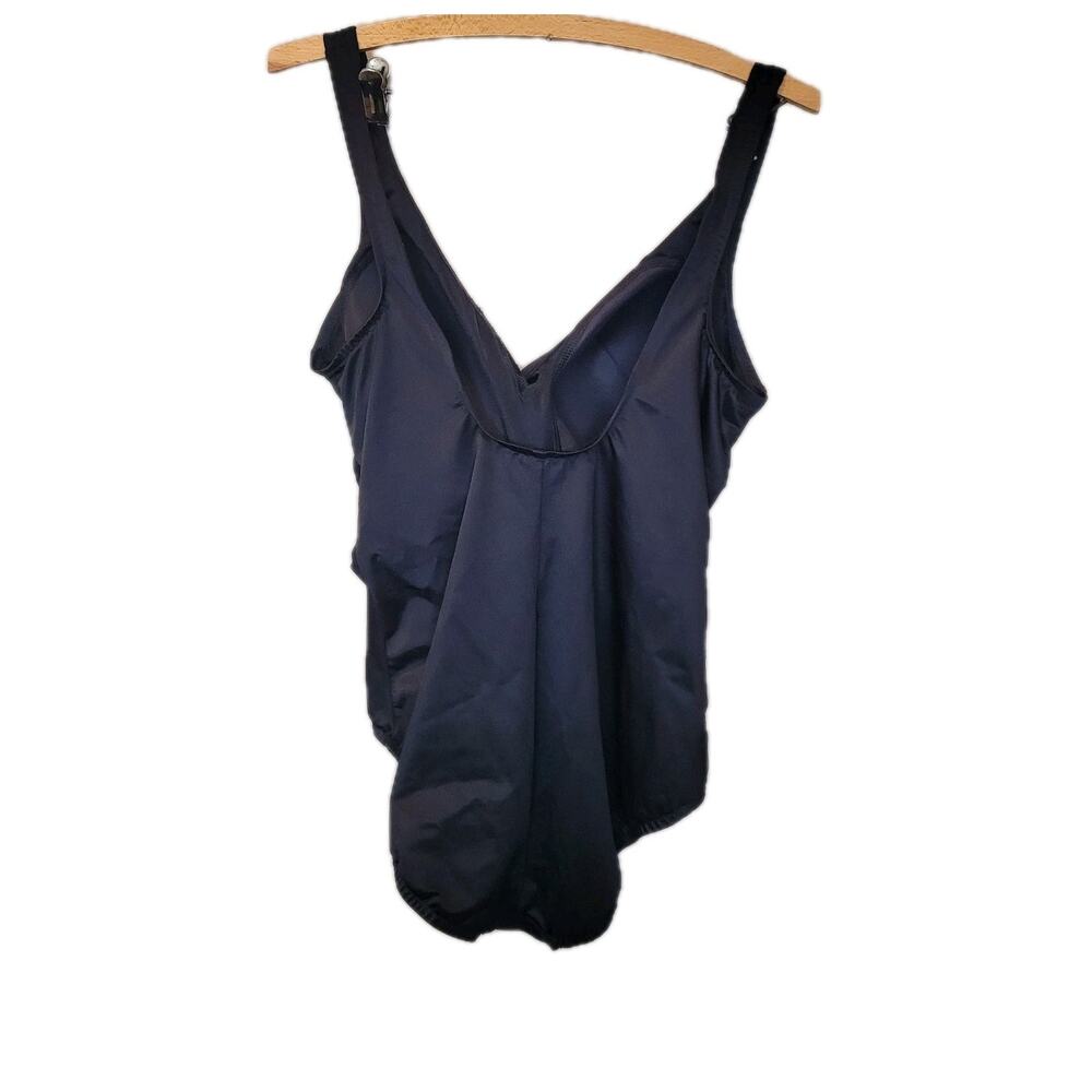 Miraclesuit Womens Black Crossover One Piece Swimsuit 16 Beach Vacation New - Picture 4 of 10
